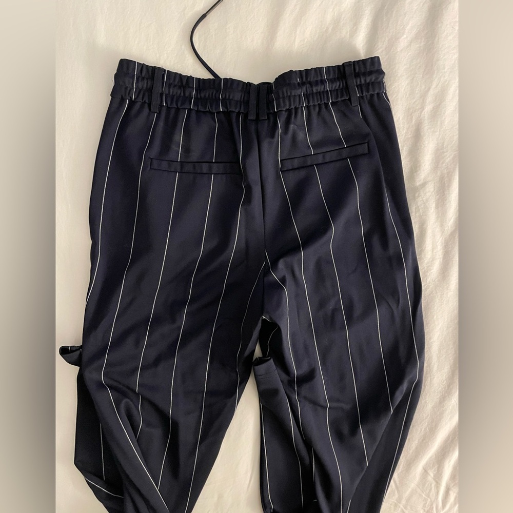 Tall Drawstring Navy Pants - Picture 2 of 5